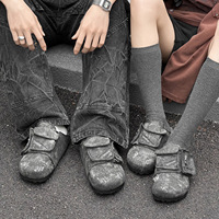 Sandales plates respirantes d'été pour hommes et femmes, mules légères en jean rétro à enfiler pour l'extérieur, chaussures de marche de plage avec poche décorative