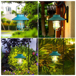 <span class=keywords><strong>Lampe</strong></span> solaire étanche pour décoration extérieure paysage, <span class=keywords><strong>lampe</strong></span> solaire suspendue, crochet de <span class=keywords><strong>berger</strong></span> LED, lampes de jardin de style rétro - Product Image 5