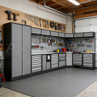 Chariot à outils de poste de travail, armoire de garage combinée, établi en acier, coffre à outils robuste, système d'armoires à outils modulaires sur mesure
