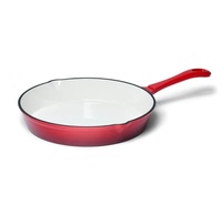 Ustensiles de cuisine en émail rouge Ensemble de casseroles 3 pièces en fonte Four hollandais avec couvercle Casserole Casserole Casserole Peu profonde Ustensiles de cuisine classiques
