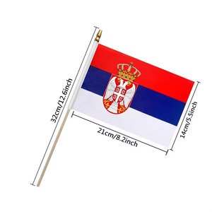 Banderas Miniatura Personalizadas de Croacia, Serbia y <span class=keywords><strong>Eslovenia</strong></span> para Eventos Deportivos 2026, Banderas de Mano - Product Image 6