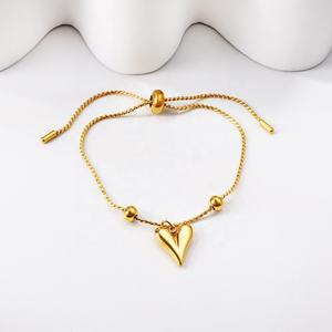Pulseras Personalizables con Forma de Corazón, Resistentes al Agua, con Perlas y Circonitas, Joyería para Mujer, Pulseras de Acero Inoxidable Chapadas en Oro de 18K - Product Image 4