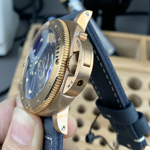 Cơ Khí Người Đàn Ông Đồng Hồ Vs Nhà Máy 42Mm Màu Xanh Quay Số Pam1074 Bronze Luminous Sapphire Pha Lê Thủy Tinh - Product Image 3