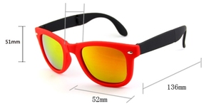 <span class=keywords><strong>Occhiali</strong></span> <span class=keywords><strong>da</strong></span> <span class=keywords><strong>sole</strong></span> pieghevoli <span class=keywords><strong>Wayfarer</strong></span> Protezione UV400 Montatura in plastica portatile Leggeri per viaggi, spiaggia, attività all'aperto - Product Image 3