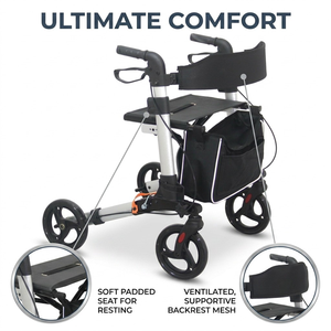 <span class=keywords><strong>Andador</strong></span> con Asiento de Aluminio Ligero de <span class=keywords><strong>4</strong></span> <span class=keywords><strong>Ruedas</strong></span> Feiyang Medical FY9654L para Personas Mayores, Capacidad de 136 kg, ISO13485/CE, Venta al Por Mayor - Product Image 3