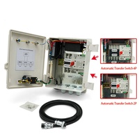 Petit générateur ATS monophasé 220V 380V avec système de commutation de transfert automatique, coffret électrique de distribution d'alimentation
