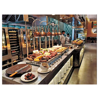 Comptoir buffet commercial de luxe professionnel Chauffe-plats personnalisable pour banquet de restaurant hôtel