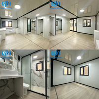 Maison conteneur préfabriquée de 20 pieds, 2 chambres, prête à être expédiée, maison portable pliable avec salon, design moderne