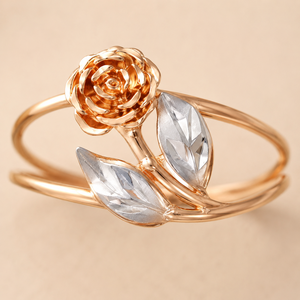 Anello con fiore di rosa per donna, gioielli minimalisti ed eleganti per le dita - Product Image 5