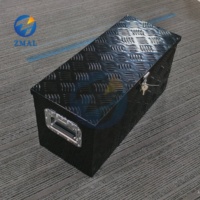 Plateau de remorque en aluminium pour le rangement et les outils des camionnettes, utilisation en camping-car. Boîte à outils professionnelle portable avec serrure de sécurité
