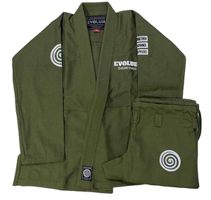 Ensemble de vêtements d'arts martiaux Jiu Jitsu brésilien noir de haute qualité Gi MMA Logo personnalisé et motif brodé OEM personnalisé à un prix - Product Image 1