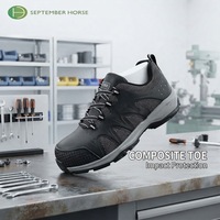 Zapatos de Seguridad Originales para Mujer, Unisex, Tejidos, con Puntera de Acero, Plantilla Cómoda, Estilo Senderismo