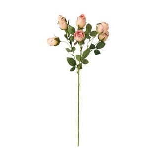 Bouquets de roses artificielles vintage orange au toucher réel pour une décoration esthétique de la pièce et de la ferme - Product Image 5