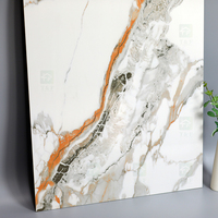 Dalle de carrelage en pierre frittée de porcelaine effet marbre Calacatta blanc veines dorées de haute qualité 600x1200mm