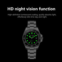 Drehbare Lünette Edelstahl Automatische Mechanische Chronograph-Uhr 43mm Limitierte Auflage Leuchtendes Glas Kristall-Charm