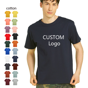 T-shirt da uomo personalizzata 100% cotone vestibilità regolare girocollo rilassato per allenamento con LOGO a maniche corte - Product Image 3