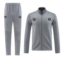Nueva Temporada, Chaqueta de Fútbol Transpirable 100% Poliéster al por Mayor, Ropa Deportiva con Cierre de Cremallera y Estampado por Transferencia Térmica para Hombre