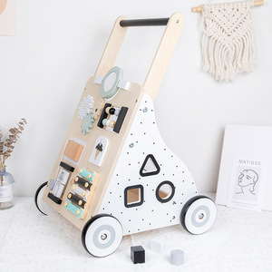 Carrito de Madera Multifuncional YUCI para Bebés, Andador Educativo para la Primera Infancia, Anti-vuelco, con Almacenamiento, Carrito de Compras - Product Image 4