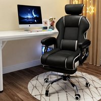 Silla Gaming con Masaje, Altura Ajustable, Reclinable, Base de Acero Inoxidable, Características Convertibles