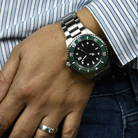 Reloj de Buceo con Movimiento Automático, Zafiro Luminoso, Resistente al Agua 300M, Mecánico, de Acero Inoxidable, Personalizable con Logotipo
