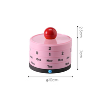 Calendrier Perpétuel Rotatif Marque JIAYI - Style Nordique - Nouvel An - Couleur Unie - Matériau ABS - Taille Moyenne - Calendrier Créatif Organisateur