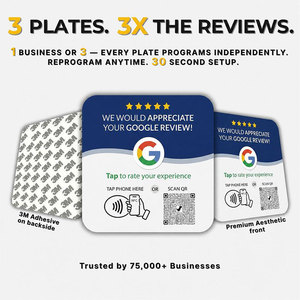 Carte de commentaires Google personnalisée avec code QR NFC, étiquette en plastique pour évaluer l'expérience, panneau de feedback 5 étoiles pour entreprises - Product Image 2