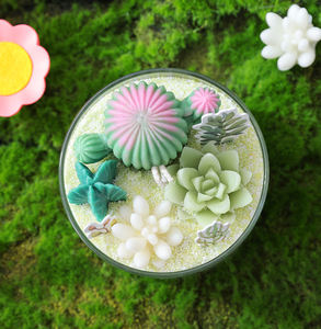 ชุดทำเทียนหอมลายทราย LANJO DIY พร้อมอุปกรณ์ตกแต่งรูปต้นกระบองเพชร ของขวัญสำหรับเทศกาลอีสเตอร์ งานแต่งงาน วันเกิด และของตกแต่ง - Product Image 4