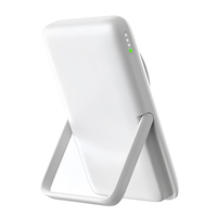 Produits les plus vendus 2026 – Batterie externe magnétique sans fil ultra-mince portable 10000 mAh avec support de téléphone 5000 mAh