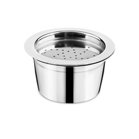 Cangkang Kapsul Kopi Stainless Steel Isi Ulang dengan Cangkir Filter Logam Presisi yang Kompatibel dengan Kebanyakan Mesin Espresso