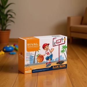 Rival Basketball Toy 18cm Ball Football Goal Indoor Sports Playset - Product Image 2