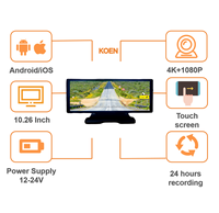 4K + 1080P double caméra 10.26 pouces écran tactile WIFI autoradio CarPlay écran Android Auto voiture sans fil Apple Carplay