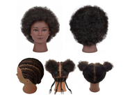 Tête de mannequin 100 % cheveux chinois naturels pour la pratique en salon et la formation en coupe de cheveux, modèle de cheveux vierges noirs pour la teinture