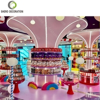 Étagère à bonbons de luxe personnalisable, comptoir d'exposition de snacks, armoire à chocolat en bois, design d'intérieur pour confiserie