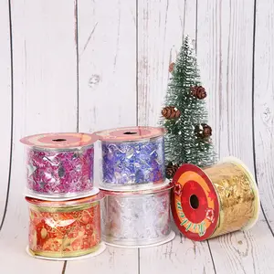 Transparante Sneeuwvlok Muziek Lint Christmas Gift Verpakking Cake Bandage Pentagram Lint