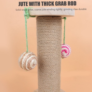 Grosir Pabrik Mainan Menara Kucing Kayu Lucu Tiang Penggaruk Kucing - Product Image 3