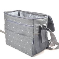 Sac à bandoulière rétro multifonctionnel pour poussette, sac de maman avec fermeture éclair, sac de rangement suspendu fonctionnel pour l'extérieur, vente en gros