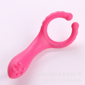 Estimulador de clítoris vibrador rosa para mujeres con puntas de masaje y diseño de silicona suave - Product Image 1