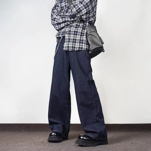 Men's <b>Jeans</b> for Boys and Girls 100% Cotton Spring ODM Loose Fit <b>Soft</b> Breathable Wide Leg Print - Product Image 4