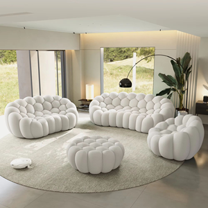 Sofá de Burbujas Comprimido de Estilo Lujoso con Relleno de Esponja, Diseño Seccional para Uso en Villas, Embalaje Comprimido al Vacío Inflable - Product Image 6
