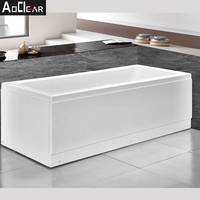 Baignoire simple en acrylique certifiée, baignoires d'angle à encastrer