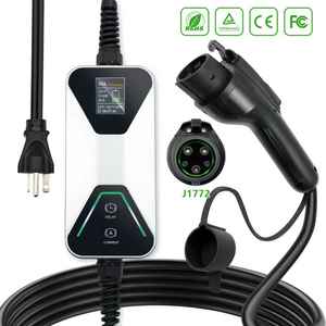 Nuevo Cargador de CA para Vehículos Eléctricos de <span class=keywords><strong>3</strong></span>.5kW NEMA 6-20 para Hogar, Tipo 1 (SAE J1772) para EE. UU., Canadá y Japón, Cargador Portátil para Vehículos Eléctricos - Product Image 1