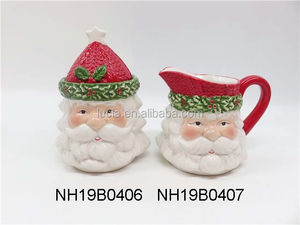 La plus nouvelle théière <span class=keywords><strong>en</strong></span> céramique de style de <span class=keywords><strong>visage</strong></span> de père noël de noël avec couvercle pour l'utilisation de dessus de table de vacances à vendre - Product Image 2