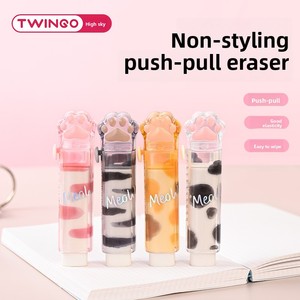 Cartone animato a forma di gatto gomma Push Pull Design gomme da cancellare cancelleria - Product Image 5