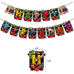 Kit de Décoration Thème Fête de Jardin pour Baby Shower Incluant Bannière Joyeux <span class=keywords><strong>Anniversaire</strong></span>, Ballons, Décoration de Gâteau et Décorations de Desserts pour Fêtes d'Enfants - Product Image 4