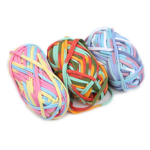 Segment de couleur teinture fantaisie tissé à la main bricolage Hyunya mère sac tricoté Douyin même endroit ligne de tissu en gros - Product Image 4