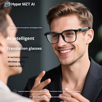 Lunettes Intelligentes avec Traduction IA, Double Batterie 55 mAh, Contrôle Tactile pour Plus de 100 Langues en Temps Réel et Fonction d'Appel