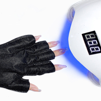 Gants de protection Uv UPF50 + Nail Art Gants de protection de lampe Uv pour ongles en gel pour manucure uv