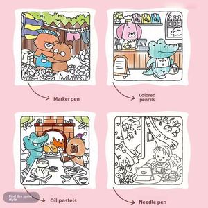 Libro de Colorear y Dibujar con Espiral, Autoadhesivo, para Aliviar el Estrés y la Estimulación Mental de los Niños - Product Image 6