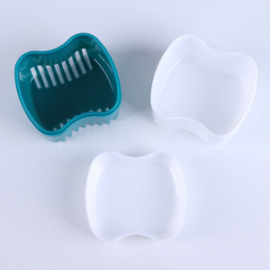 <b>Denture</b> Case Double Layer Tooth <b>Box</b> 78x88x80mm Plastic Portable Storage For <b>Dentures</b> And Retainers - Product Image 3
