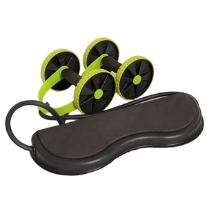 Paragon Fitness addominale Multi-funzionale palestra Indoor esercizio doppio rullo ruota Ab <span class=keywords><strong>con</strong></span> bande di resistenza - Product Image 1